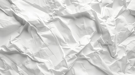 A white paper with a lot of wrinkles and creases