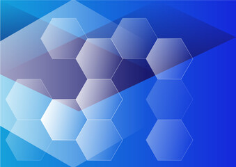 blue abstract background with transparent polygons