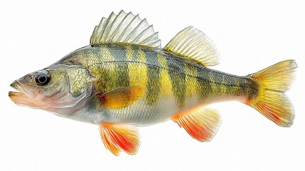 Freshly Caught Yellow Perch Fish with Glistening Scales
