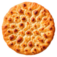 Freshly Baked Bread with Golden Brown Crispy Surface Texture, isolated on transparent background.