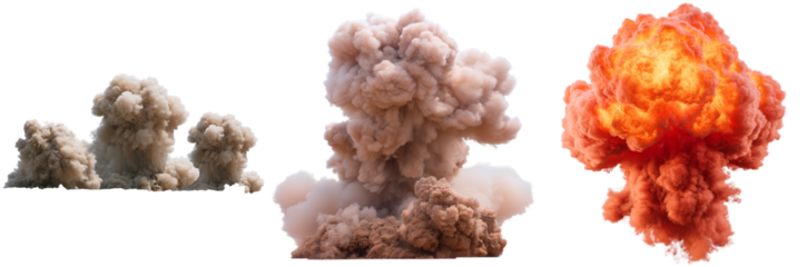 Thick clouds of smoke rise from a controlled explosive event, highlighting the impact of military drills in a designated area