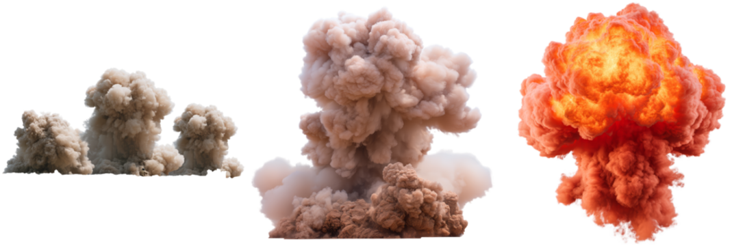 Thick clouds of smoke rise from a controlled explosive event, highlighting the impact of military drills in a designated area