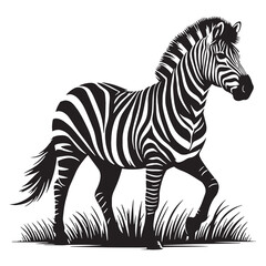 Bold zebra silhouette for use in scalable logos, marketing materials, and digital projects – zebra silhouette – zebra vector – zebra illustration – silhouette of zebra

