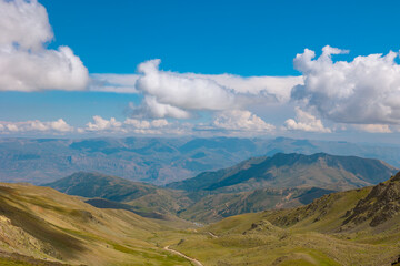 View of mountains and clouds from top of the mountains