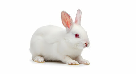 Obraz premium Adorable White Rabbit HighResolution Image