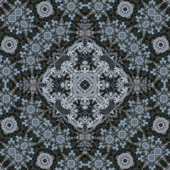 Seamless abstract pattern. Symmetrical texture. Square pattern art