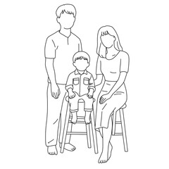 happy family with children