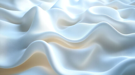 Obraz premium Smooth, flowing, white fabric folds, soft light.