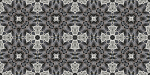 Seamless abstract pattern banner. Art texture. Symmetrical kaleidoscope