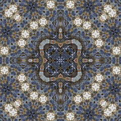 Seamless abstract pattern. Symmetrical texture. Square pattern art