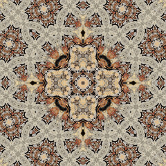 Seamless abstract pattern. Symmetrical texture. Square pattern art