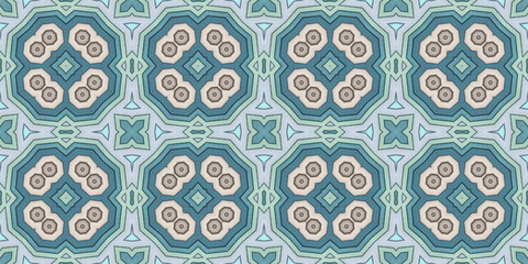 Seamless abstract pattern banner. Art texture. Symmetrical kaleidoscope