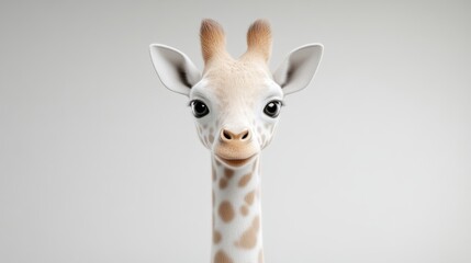 Obraz premium Cartoon Giraffe Face Close Up