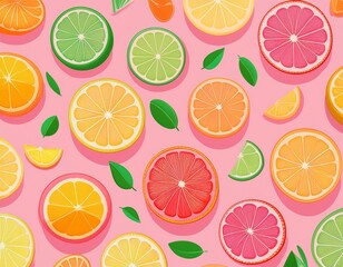 Obraz premium citrus seamless background