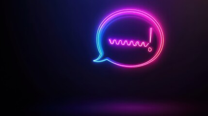 Neon speech bubble graphic