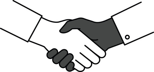 Diverse Partnership Handshake Icon