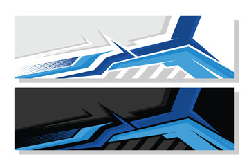 Abstract Car, jersey design vector. Graphic abstract racing, gamer background design for vehicle wrap, jersey, racing car, rally, adventure and livery in blue color combination