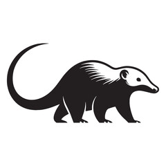 Obraz premium Versatile solenodon silhouette vector perfect for scalable digital artwork and branding projects – solenodon silhouette – solenodon vector – solenodon illustration – silhouette of solenodon