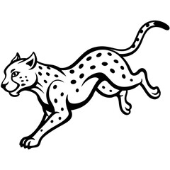 vector illustration of a cheetah