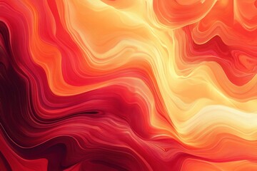 Obraz premium Oil-painted strokes creating depth and movement in a vibrant abstract red and orange background for creative designs