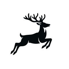 Obraz premium A running vector deer.