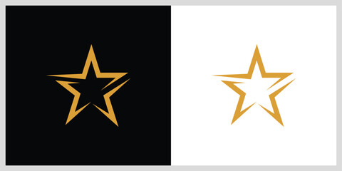 Modern star vector logo template design.