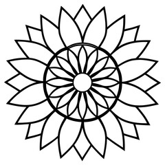 Sunflower Mandala Art