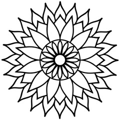 Sunflower Mandala Art
