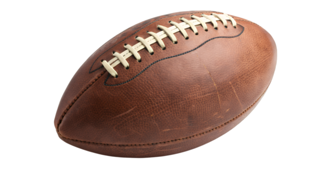 American football game leather ball ready for action intense competition thrill of victory