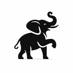 The illustration is a black elephant.