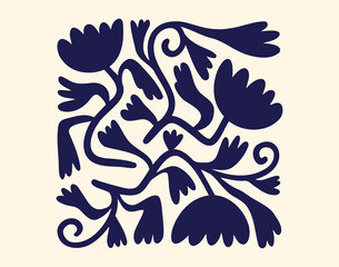 Beautiful and unique contemporary botanical abstract plant poster art. vector floral motifs