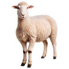 Naklejka premium White Sheep Standing