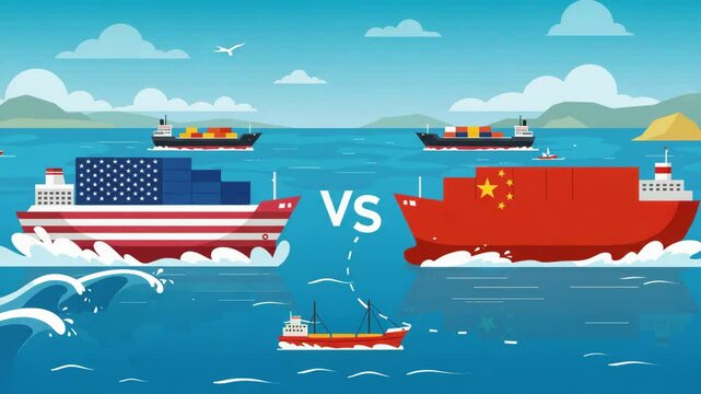 US vs. China: Cargo Ship Showdown on Global Trade Waters