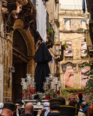Processione dei Misteri nella città vecchia di Taranto - Puglia, Italia