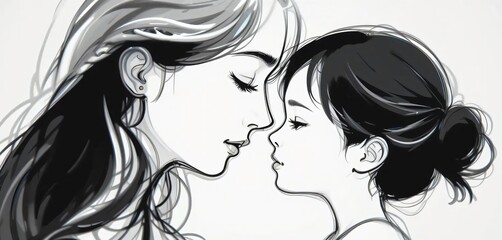 simple minimalist illustration for mother's day