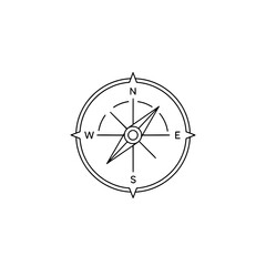 Compass design icon for navigation and location concepts