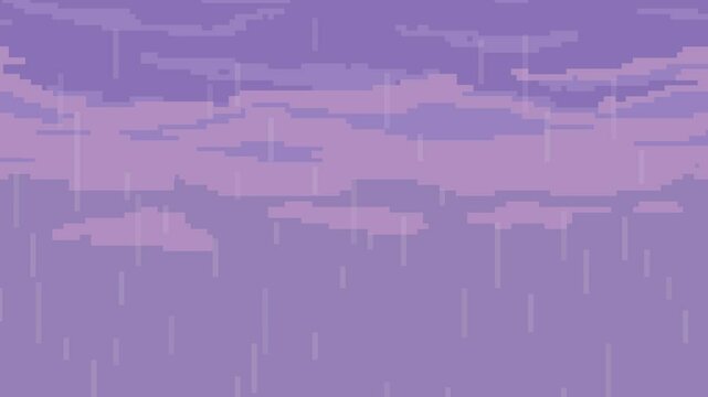 pixel art Fantastic Rainy Sky (ENDLESS)