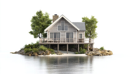 serene vacation home on small island surrounded by water, perfect for relaxation