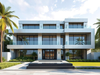 modern luxury villa exterior