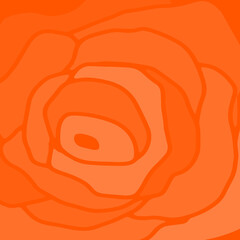 Stylized Orange Rose Illustration