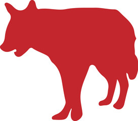 Wolf simple icon. Vector ICON all icon Viktor