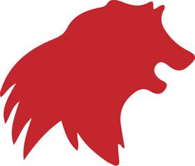 Wolf simple icon. Vector ICON all icon Viktor