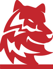 Wolf simple icon. Vector ICON all icon Viktor