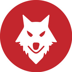 Wolf simple icon. Vector ICON all icon Viktor