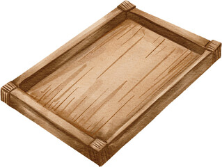watercolor wooden tray