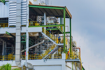 Modern chemical industry equipment and pipelines in the fertilizer production