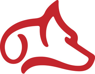 Wolf simple icon. Vector ICON all icon Viktor