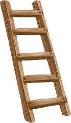watercolor wooden ladder