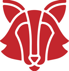 Wolf simple icon. Vector ICON all icon Viktor