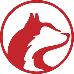 Wolf simple icon. Vector ICON all icon Viktor
